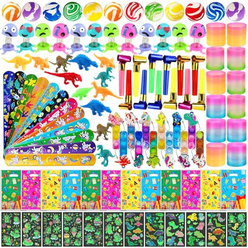Lubibi 108 Pcs Fidget Spielzeuge für Kindergeburtstag Mitgebsel Set, Gemischte Partygeschenke Spielzeug, Klassenzimmer Preise, Pinata Füllung Set für Junge und Mädchen Geburtstag Gastgeschenke
