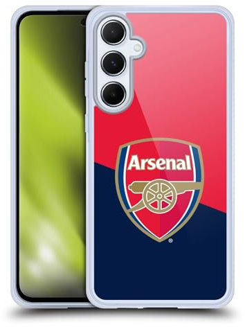 Head Case Designs Offizielle Arsenal FC Logo Blau Und Rot Wappen 2 Gel Handyhülle Hülle [Militärischer Schutzgrad] Kompatibel mit Samsung Galaxy A55 5G