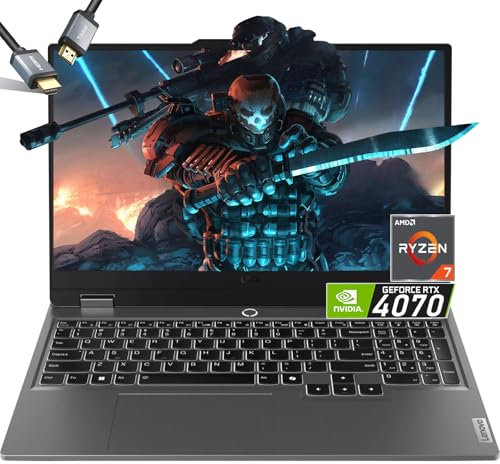 Lenovo LOQ 15 Gaming Laptop RTX 4070 - AMD Ryzen 7 7435HS Beat i7-12650H - Display FHD 15.6 G-SYNC - Tastiera retroilluminata - USB Type-C - Windows 11 - Computadora Gamer (64 GB DDR5 RAM | SSD PCIe