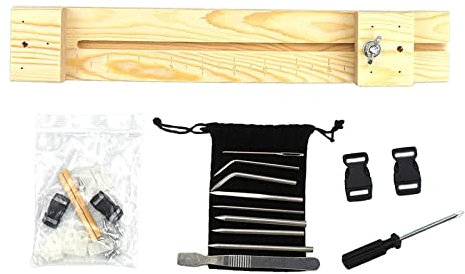 Jig Bracelet Maker Kit Machine Parachute Cord Braiding Weaving Crafts Tool 9pcs, 9 Pcs, 35x6x3.5 cm