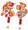 Amagogo Maniglia per Porta del Capodanno Cinese, Decorazione per con Nappe, Ornamento per pomello della Porta Appeso per Ingresso Festa, Style D
