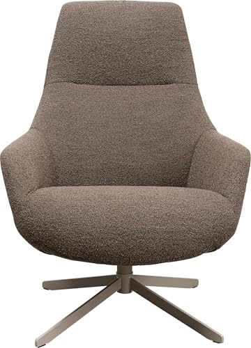 Kare Design Drehsessel Mimi, Mocca, Sessel, Polstersessel, Drehbar, Wohnzimmer, Schlafzimmer, Büro, 100x76x81 cm