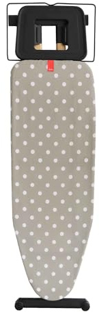 JATA HOGAR HPLA8241 Bügelbrett, zusammenklappbar, höhenverstellbar, große Fläche 125 x 41 cm, hohe Stabilität, Bezug aus 100% Baumwolle, leicht, für Bügeleisen und Bügelstationen