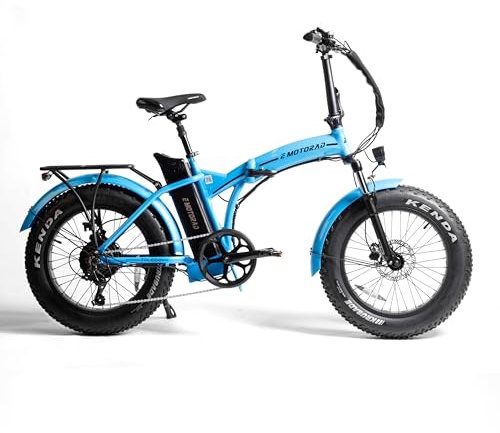 EMotorad Toledo | Vélo Électrique Pliable pour Adultes | Pneus Kenda Fat Tire 20x4 | Moteur 36V 250W | Batterie Amovible 13Ah | 5 Niveaux d’Assistance | Écran LCD (Tiffaany Blue)