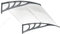 RELAX4LIFE Marquise de Porte Exterieur 200x100 CM, Auvent Porte d’Entrée en Polycarbonate, Protection Contre Pluie et UV, Auvent Marquise Aluminium pour Terrasse (200 x 100 cm,PC Transparent/Gris)