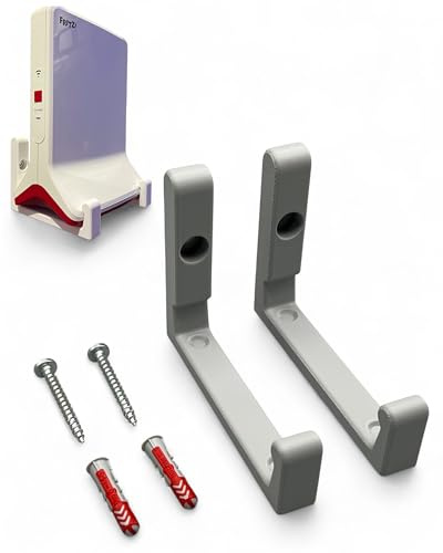 Wall Mount Suitable for AVM Fritz! Repeater 6000 Bracket Wall Hook with Mounting Material (Grey)