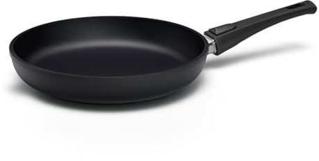 Hoffmann STONIQ Bratpfanne 28 cm Induktion, Antihaft, PFAS-frei, ohne Deckel, Aluguss, abnehmbarer Griff, alle Herdarten, backofenfest, wiederbeschichtbar, spülmaschinenfest, Pfanne made in germany