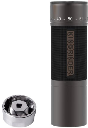 KINGrinder K7 Manual Coffee Grinder Bent Handle Stainless Burr
