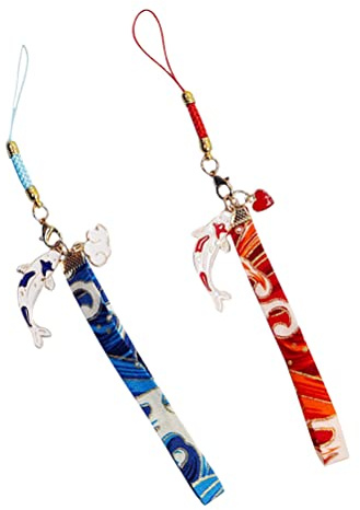 Healvian Handy Lanyard 2 Stück aus Stoff und Metall, Weihnachten Party | Verlustsicherung, Täglicher Weg und Einkauf, Passend für Kamera und Handheld Spielkonsolen