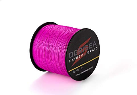 Dorisea Extreme Braid 100 % PE-geflochtene Angelschnur, 2,7–136 kg, Test-Angeldraht, 100 m, abriebfest, unglaubliche Superline-Nulldehnung (Rosa, 0,80 mm) (8S) Trands))