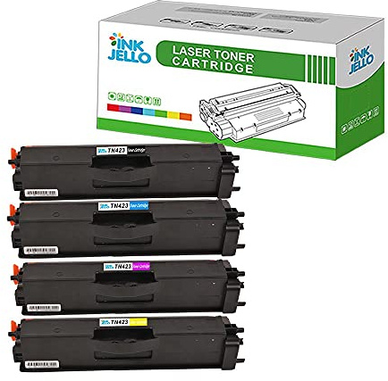 InkJello Compatible Toner Cartridge Replacement for Brother DCP-L8410CDW HL-L8260CDW HL-L8360CDW MFC-L8690CDW MFC-L8900CDW TN423B TN423C TN423M TN423Y (Black/Cyan/Magenta/Yellow, 4-Pack)