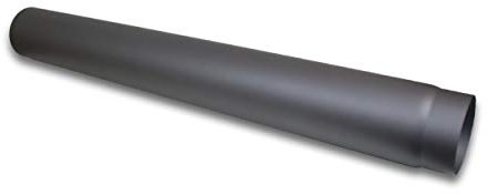 LANZZAS Ofenrohr 1000 mm Verlängerung - im Durchmesser Ø 120 mm - Farbe: gussgrau - Rauchrohr Kaminrohr