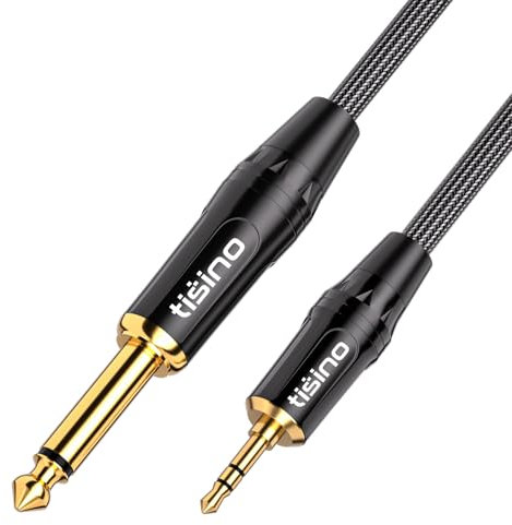 TISINO Cavo Interconnect 6.35mm TS Mono a 3.5mm TRS Stereo (Mono a Stereo) - 2m