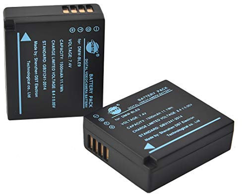 DSTE DMW-BLE9 Batterie de Rechange (2 Paquets) Compatible pour Panasonic Lumix DMC-GF3 DMC-GF3GK DMC-GF5 DMC-GF6 DMC-GX7 DMC-LX100