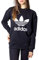 Adidas Trefoil Crew Sweat, Felpa Donna, Nero (Black/White), 44