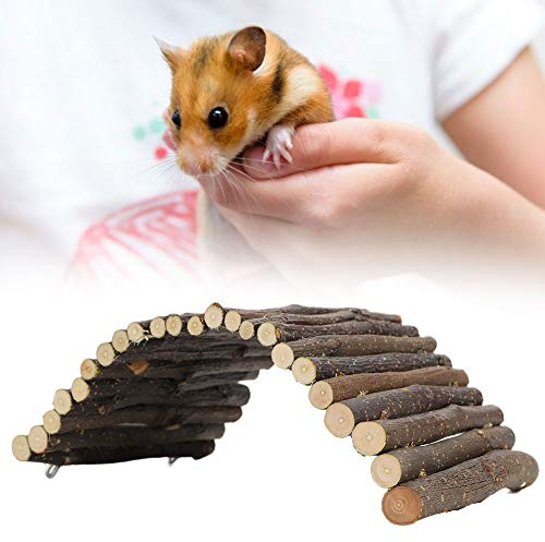 Hamster Holzbrücke Kleintiere Holzbogenbrücke Leiter Kleintierkäfig Dekoration für Meerschweinchen Chinchilla Frettchen Reptil(S)
