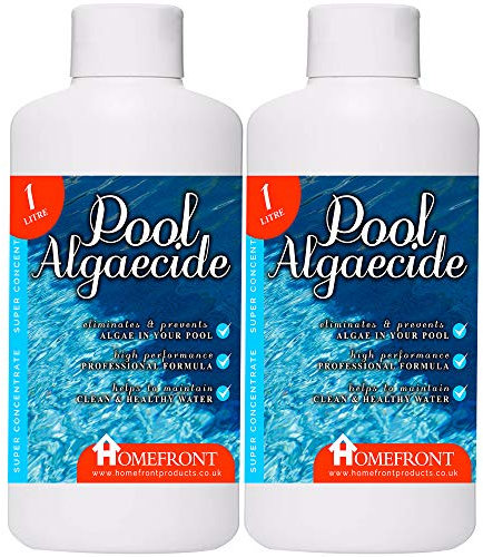 Homefront Pool Algaecide - Removes Algae From Pools, Hot Tubs and Spas - Prevents Regrowth for Hygienic and Cleaner Water (2 Litres)