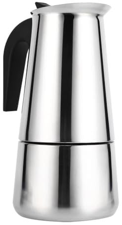 HERCHR Cafetière Italienne Induction, Cafetière Moka en INOX Cafetière à Expresso, 9 tasses, 450ml