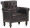 vidaXL Sessel Vintage-Charme Loungesessel Relaxsessel Polstersessel Ledersessel Armsessel Sofa Wohnzimmer Schwarz Echtes Ziegenleder