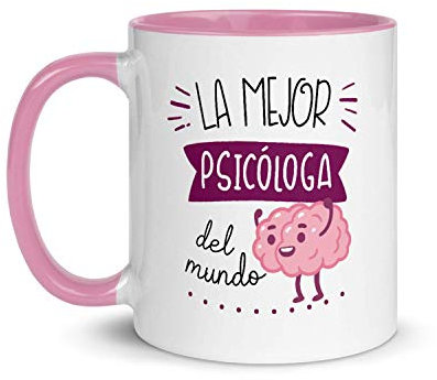 Kembilove Taza de Desayuno Personalizada La Mejor Psicóloga del Mundo – Tazas Originales para Regalar – Regalos Personalizados – Regalos Originales para Hombre