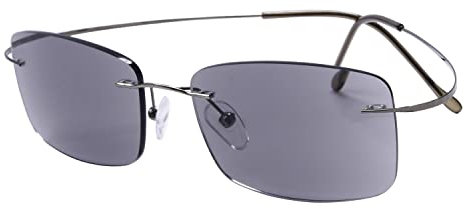 Eyekepper Titan Randlose Lesebrille Metall Rahmenlos Sonnenbrille Herren +3,00