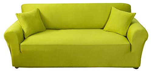 DZYP Sofabezug Einfarbig Stretch Atmungsaktiv Komfortabel Hautfreundlich Sofa Abdeckung,Couchbezug Für Elastisch, Stretchhusse Für Sofa Couch. (Gelb,1 sitzer)