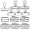 VINFUTUR 20 Pezzi 38mm Fibbie Metallo Accessori Fai da Te 10pz Tri Glide + 10pz Ganci Girevole a Moschettone per Cucito Tracolla Zaino Borse Craft Argento