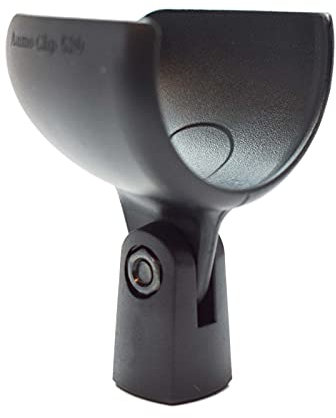 Ammo Clip 520 Bullet Mikrofonhalter kompatibel mit Shure 520DX Green Bullet, Superlux D112/C und anderen ähnlichen Mundharmonika-Mikrofonen, Naturschwarz