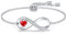 Herz Infinity Armband Damen Blau, Verstellbare Verschluss Unendlichkeit Armbänder Edelstahl, Schmuck für Sie Freundin Frauen Valentinstag Geburtstagsgeschenke Muttertags Jubiläum Weihnachten