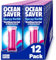 OceanSaver Antibacterial & Disinfectant Surface Cleaning Spray - 12x 750ml Refills | Powerful Just Add Water Multi-Surface Cleaner | Plastic-Free, Plant Based & Cruelty-Free | Pink Grapefruit Scent