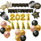 MISETA Neujahr Ballon Set Feier Party Ballon Set Happy New Year Luftballons 2021