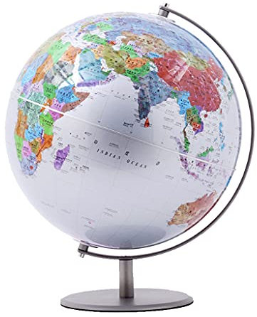 globus Dekoratio Geographische Weltkugel Für Kinder-12,5Schreibtisch Klassenzimmer Dekorative Globus Mit Silber 304 Edelstahlstand 9 Farben Globen Büro