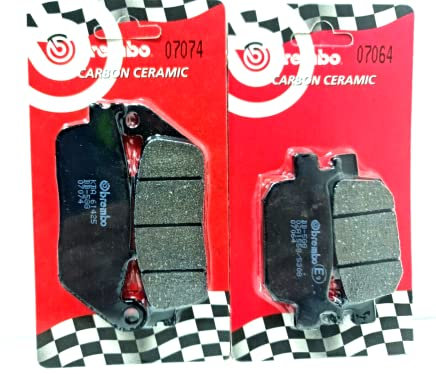 KIT PASTIGLIE CARBON CERAMIC BREMBO ANTERIORI E POSTERIORI SH 125 150 ABS 2012 2013 2014 2015 2016 2017 2018 2019 2020 SH 300 2015 2016 2017 2018 2019 2020 2021