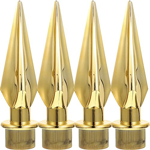 jojofuny 4stücke Flag Pole Topper Outdoor Flagpole Accessories Weatherproof Plastic Flagpole Finial Easy Installation for Garden Decor