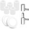 60 Stück Fitschenringe Kunststoff Zimmertüren, 10,2 x 15,0 x 2 mm Unterlegscheiben Tür, Türscharnier Unterlegscheibe, Fitschenringe Zimmertüren für 6 x 1 mm & 6 x 2 mm