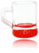 Carlso 12er-Set bunte Schnapsgläser mit Henkel, Shotgläser 2-3cl für Partys, Likörgläser, Aperitif-Gläser, vielseitig einsetzbar – Dessertgläser, ideal für Ramazzotti & Jägermeister (Red)