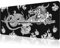 Japanese Dragon Large Gaming Mouse Pad for Desk, Black Mouse Pad Gaming Mouse Mat Desk Pad, Non-Slip Base Computer Pad Keyboard Mat, 31.5x11.8in XL Mousepad with Stitched Edge for Home Office