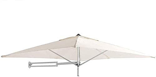 Sonnenschirme zur Wandmontage, Terrassenschirm – kippbarer Sonnenschirm für den Außenbereich, Garten, Balkon, Aluminium, 210 cm (Farbe: gebrochenes Weiß) Premium-Garten-Sonnenschirm (Farbe: Weiß)