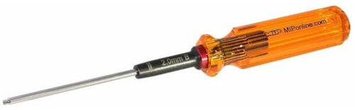 MIP 9240 Destornillador hexagonal de extremo de bola métrico RC Kit de herramientas (2.0 mm) – Destornillador hexagonal de precisión para coches RC, cuadricóptero, helicóptero y modelos de drones de