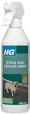 HG Dog Stain Remover & Pet Odour Remover Spray, Animal Fabric & Carpet Stain Removal, Neutralises Dog Urine & Other Bad Smells, Pet Friendly Oxi Action Deodorizer & Freshener Spray - 500ml