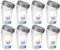 HOMESHOPA Clear Plastic Screw Top Beaker Cups, 8 Pack Airtight Liquid Storage Reusable Leakproof Containers with Twist Lock Lid, 400ml, Freezer Microwave Dishwasher Safe