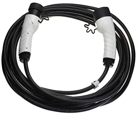 vhbw Ladekabel Typ 2 zu Typ 2 kompatibel mit Tesla Model X, Model Y Elektroauto, 1-phasig, 16 A, 3,5 kW, 10 m