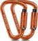 Kletterkarabiner Karabinerhaken,UIAA-Zertifiziert karabiner schwerlast,25KN Auto Locking Klettern karabiner Clips,Kletterausrüstung for Bandschlinge,Schaukel,Hängematte,Absei (Orange*2)
