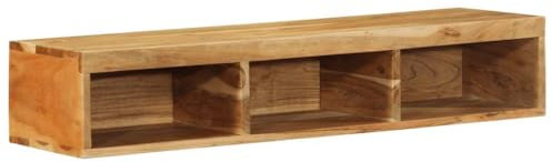 Toshilian Meuble TV Suspendu, Support TV Mural Étagère TV Flottant Meuble TV Mural 100x30x19 cm Bois Massif d'acacia