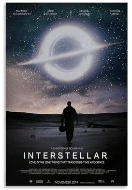 Interstellar Filmposter, klassisches Science-Fiction-Poster, klassische Filmposter für Zimmer, ästhetische Leinwand, Wandkunst, Schlafzimmerdekoration, 60 x 90 cm