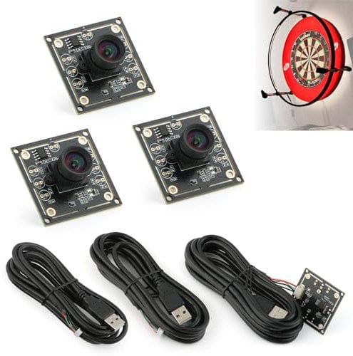 3 Pack OV9732 Modulo Fotocamera 100 Gradi per Auto Freccette Sistema Fotocamera 1 MP 1280 x 720 30 fps Riconoscimento Facciale Acquisizione Immagini 2 m Cavo Uscita USB 2.0 per WinXP/7/8/10/Linux