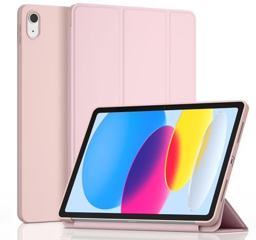 Wanme - Carcasa para iPad de 10ª generación de 10,9 pulgadas, 2022, funda con suspensión automática, para iPad 10, color rosa