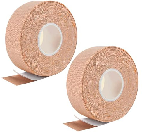 Yuio 2 Rolls Face Lifting Tape, 2.5CM*500CM Anti Falten Gesichtstape für Glatte Augen, Hautfarben Anti Falten Pflaster, High Elastic Wrinkle Patch, Multifunktional Face Tape für Schlupflider Stripes