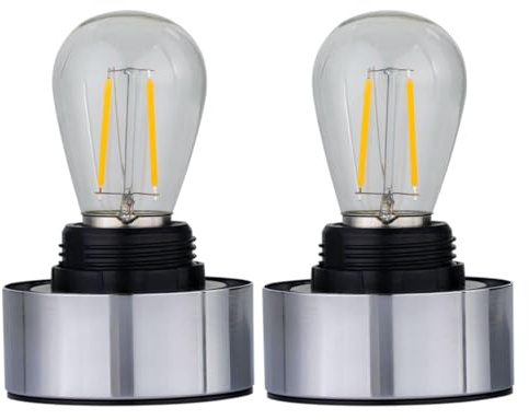 Set of 2 Porter - Chrome Battery Operated Lamp Bases Only
