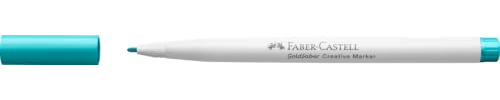 Faber-Castell Goldfaber Kreativmarker Rundspitze 1,5 mm Spitze Farbe 556 Karibikblau Zeichnen Kreativ Lettering Skizzieren DIY Upcycling Färben Marker Stift für viele kreative Kunstprojekte